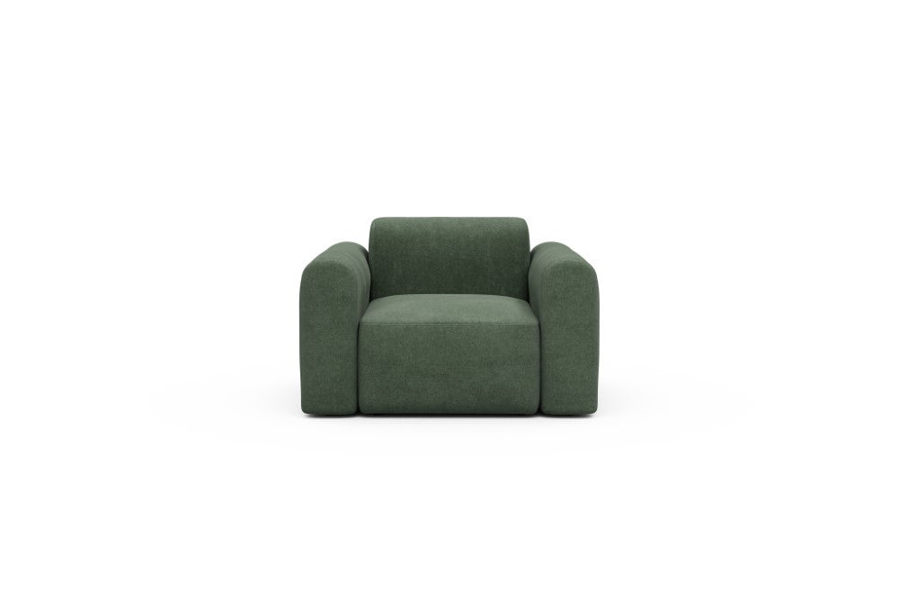 Rund Modular Sofa - Configurations 2 - A1L - 146 x 97 cm - 1.5 Seater - 498 Casone Forest Green