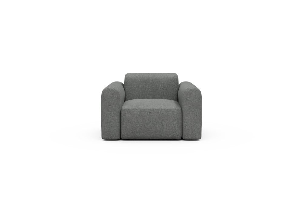 Rund Modular Sofa - Configurations 2 - A1L - 146 x 97 cm - 1.5 Seater - 533 Bouclé Ash Grey