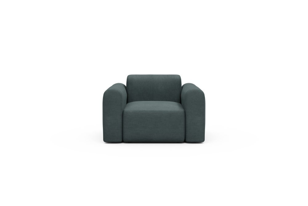Rund Modular Sofa - Configurations 2 - A1L - 146 x 97 cm - 1.5 Seater - 573 Vivus Dusty Blue