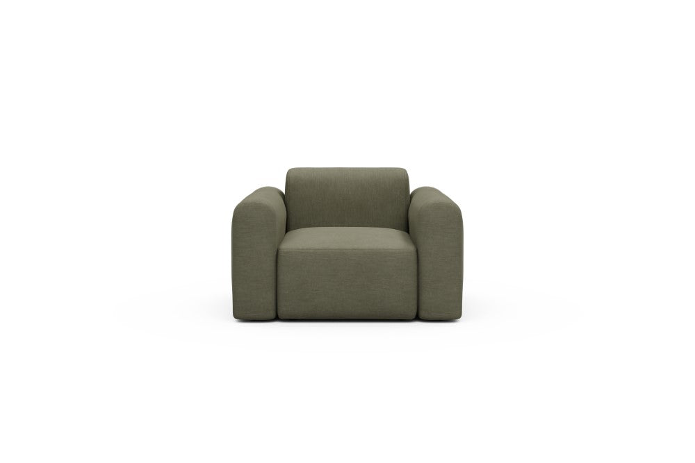 Rund Modular Sofa - Configurations 2 - A1L - 146 x 97 cm - 1.5 Seater - 575 Vivus Dusty Olive
