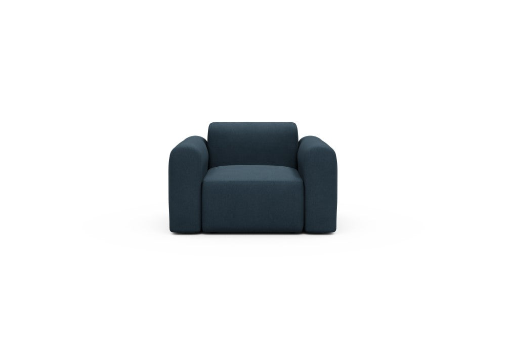 Rund Modular Sofa - Configurations 2 - A1L - 146 x 97 cm - 1.5 Seater - 580 Argus Navy Blue