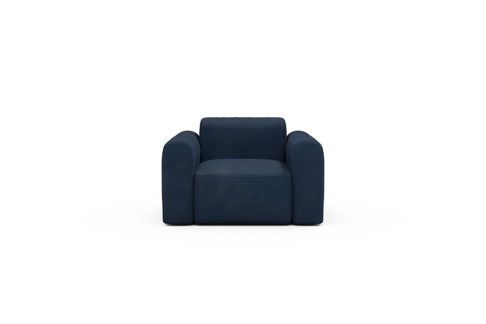 Rund Modular Sofa - Configurations 2 - A1L - 146 x 97 cm - 1.5 Seater - 591 Corduroy Midnight-Blue