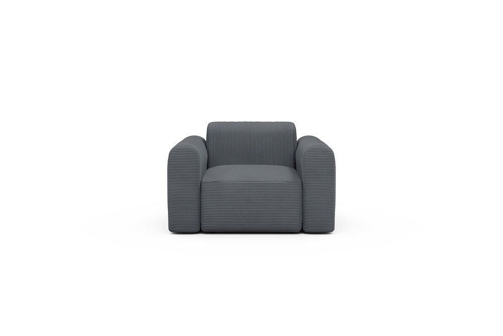 Rund Modular Sofa - Configurations 2 - A1L - 146 x 97 cm - 1.5 Seater - 592 Corduroy Silvermist