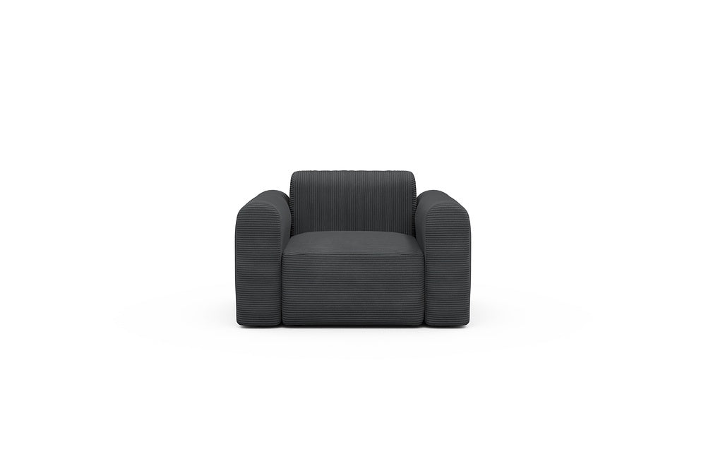 Rund Modular Sofa - Configurations 2 - A1L - 146 x 97 cm - 1.5 Seater - 593 Corduroy Graphite