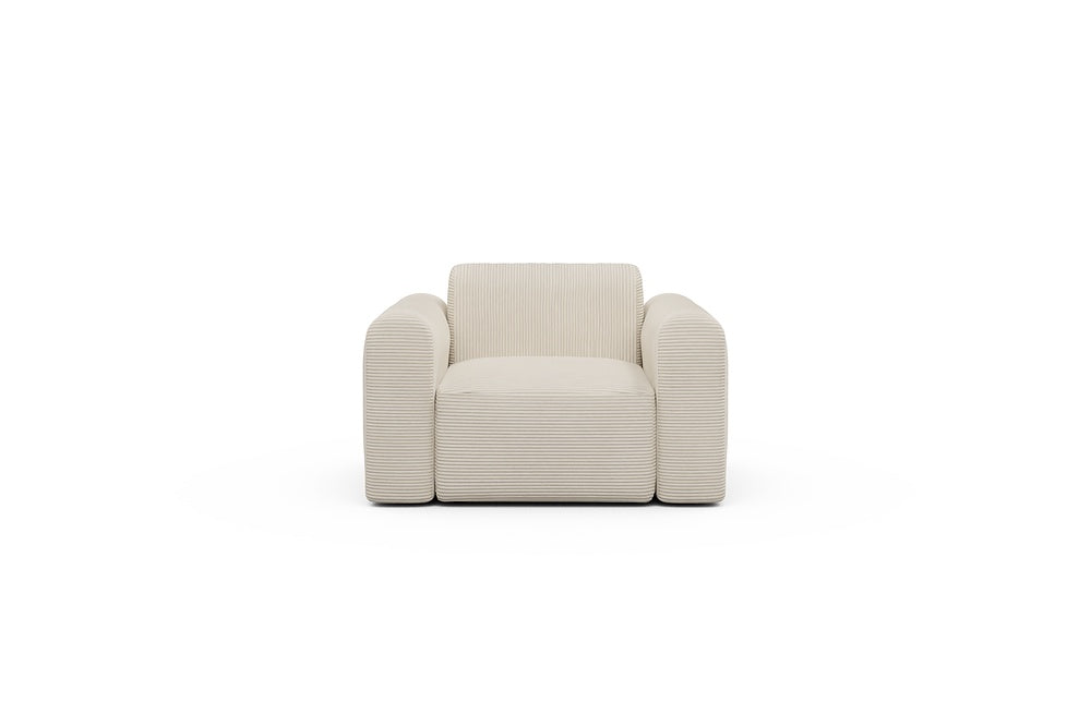 Rund Modular Sofa - Configurations 2 - A1L - 146 x 97 cm - 1.5 Seater - 594 Corduroy Ivory