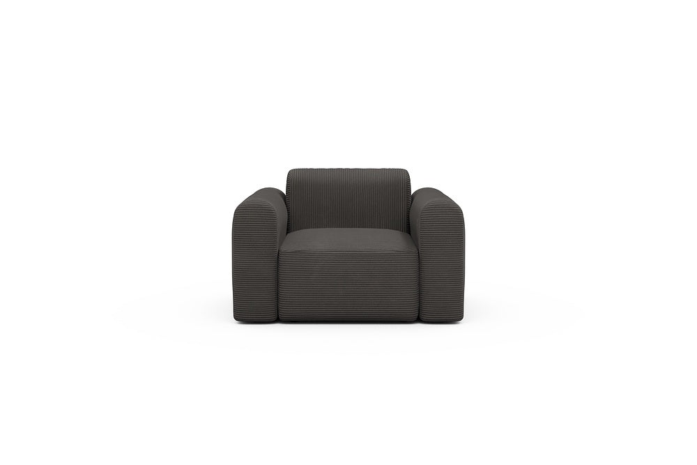 Rund Modular Sofa - Configurations 2 - A1L - 146 x 97 cm - 1.5 Seater - 597 Corduroy Charcoal