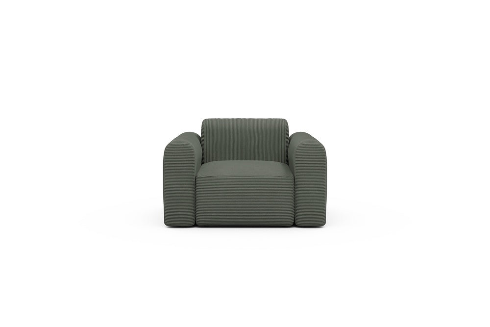 Rund Modular Sofa - Configurations 2 - A1L - 146 x 97 cm - 1.5 Seater - 598 Corduroy Sage