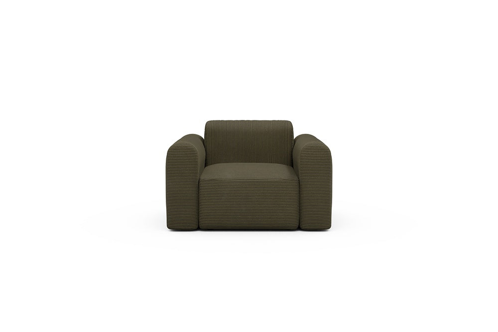 Rund Modular Sofa - Configurations 2 - A1L - 146 x 97 cm - 1.5 Seater - 599 Corduroy Olive