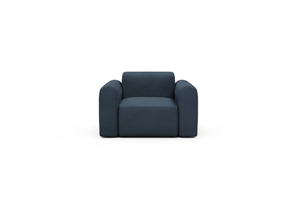 Rund Modular Sofa - Configurations 2 - A1L - 146 x 97 cm - 1.5 Seater - 768 Cura Oxford Blue