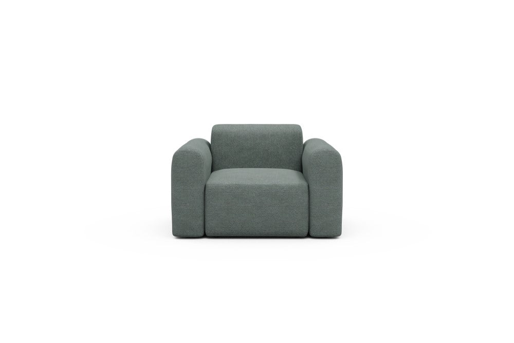 Rund Modular Sofa - Configurations 2 - A1L - 146 x 97 cm - 1.5 Seater - 770 Carreno Cielo Blue
