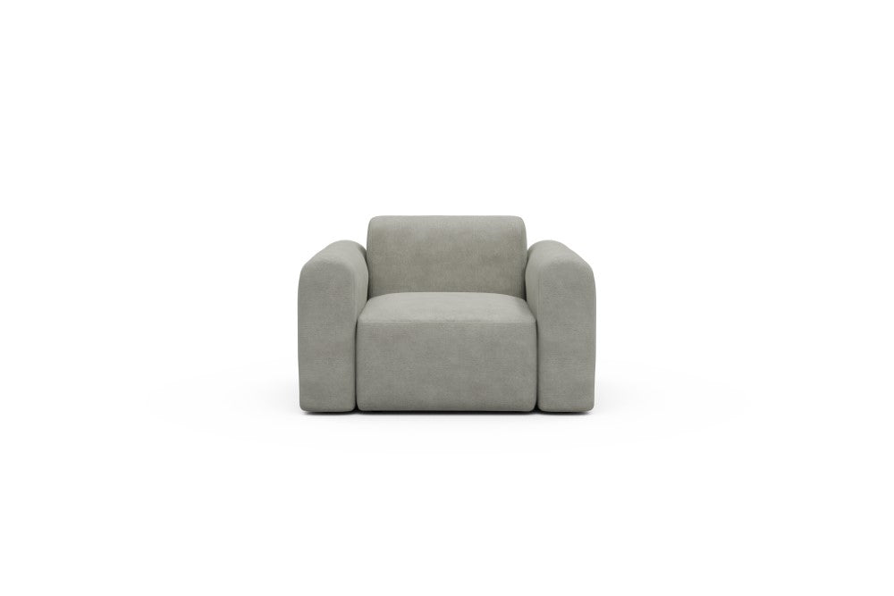 Rund Modular Sofa - Configurations 2 - A1L - 146 x 97 cm - 1.5 Seater - 773 Carreno Moon Stone White