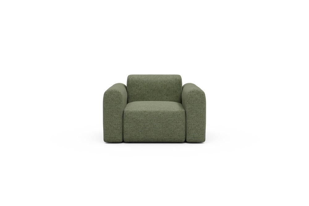 Rund Modular Sofa - Configurations 2 - A1L - 146 x 97 cm - 1.5 Seater - 775 Carreno Vivid Green