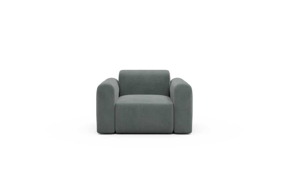 Rund Modular Sofa - Configurations 2 - A1L - 146 x 97 cm - 1.5 Seater - 812 Smooth Smooth Silver Grey