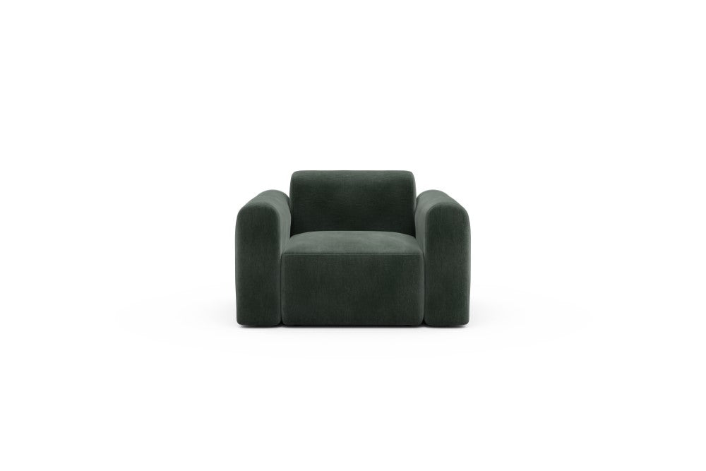 Rund Modular Sofa - Configurations 2 - A1L - 146 x 97 cm - 1.5 Seater - 814 Smooth Laural Green
