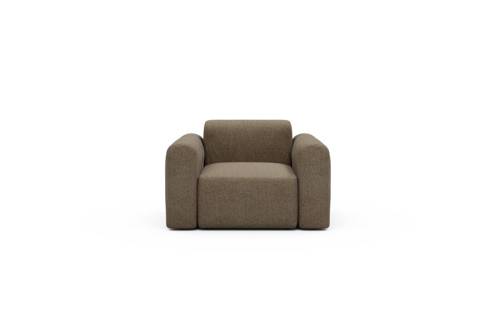 Rund Modular Sofa - Configurations 2 - A1L - 146 x 97 cm - 1.5 Seater - 817 Aivi Khaki Brown