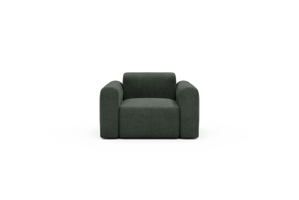 Rund Modular Sofa - Configurations 2 - A1L - 146 x 97 cm - 1.5 Seater - 818 Aivi Pine Green