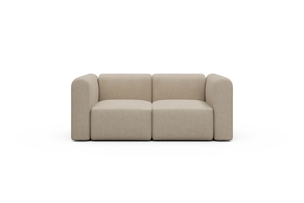 Rund Modular Sofa - Configurations 1 - A2H - 194 x 97 cm - 2 Seater - 410 Esina Almond Beige