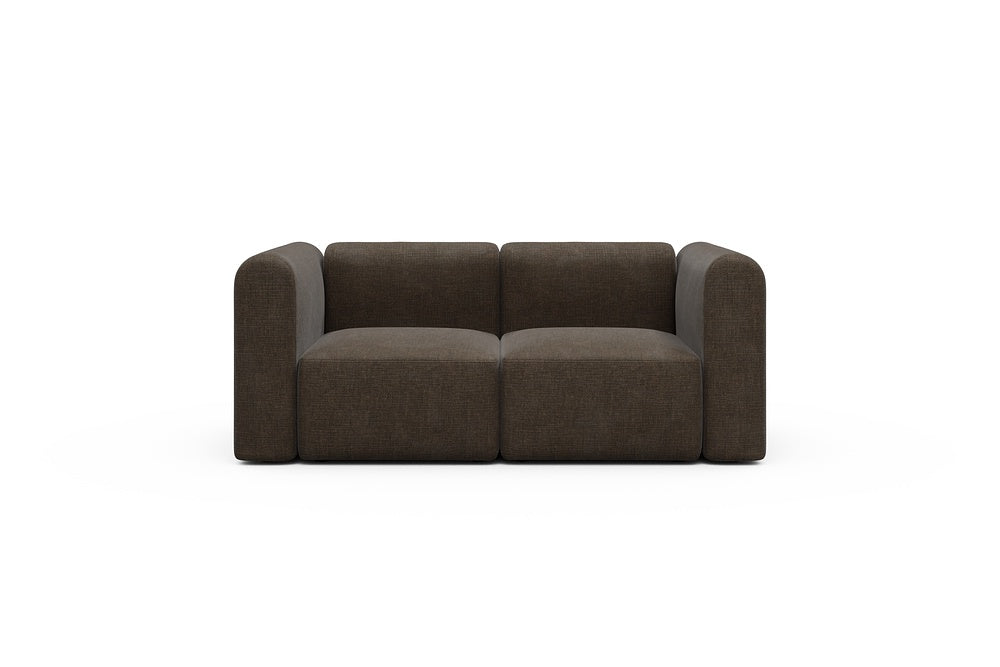 Rund Modular Sofa - Configurations 1 - A2H - 194 x 97 cm - 2 Seater - 411 Esina Cedar Brown