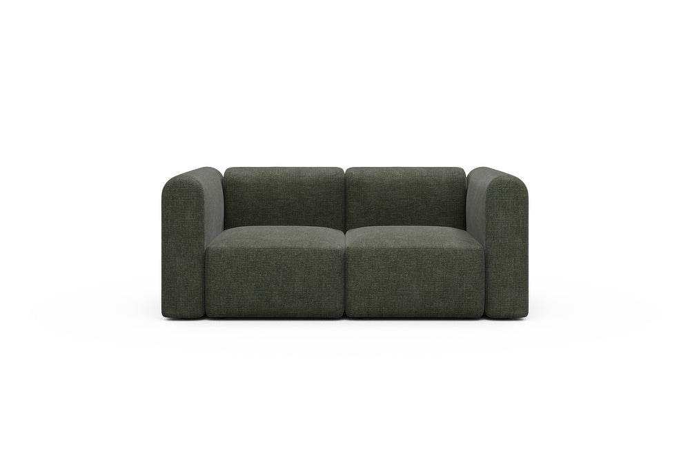 Rund Modular Sofa - Configurations 1 - A2H - 194 x 97 cm - 2 Seater - 413 Esina Olive Green