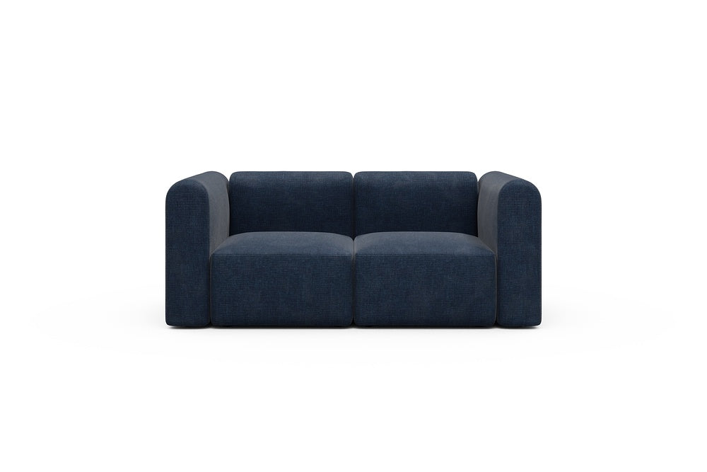Rund Modular Sofa - Configurations 1 - A2H - 194 x 97 cm - 2 Seater - 414 Esina Indigo Blue