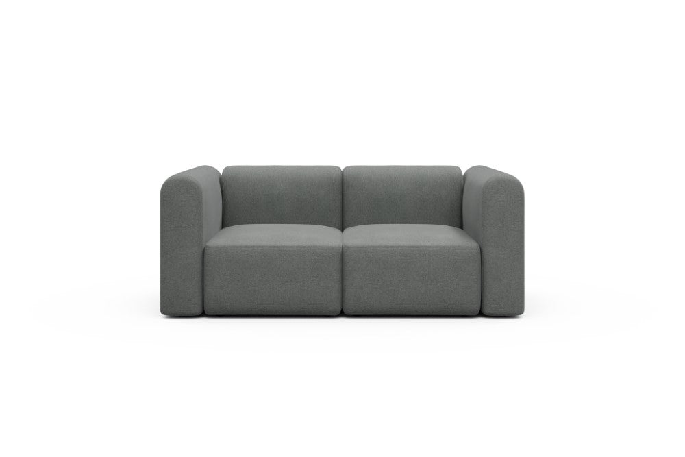 Rund Modular Sofa - Configurations 1 - A2H - 194 x 97 cm - 2 Seater - 440 Satya Steel Grey