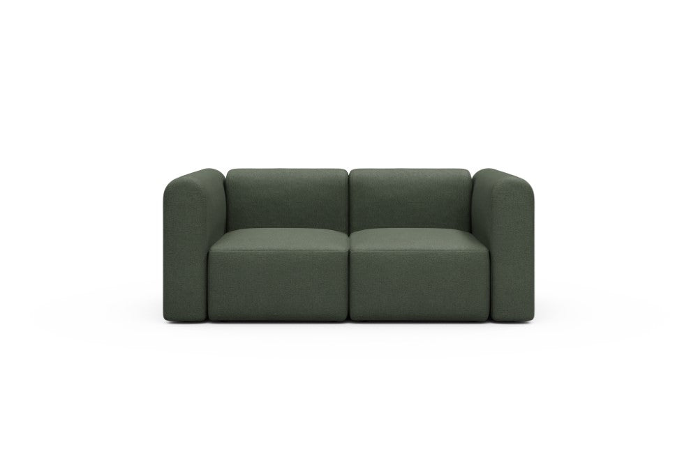 Rund Modular Sofa - Configurations 1 - A2H - 194 x 97 cm - 2 Seater - 488 Denari Forest Green