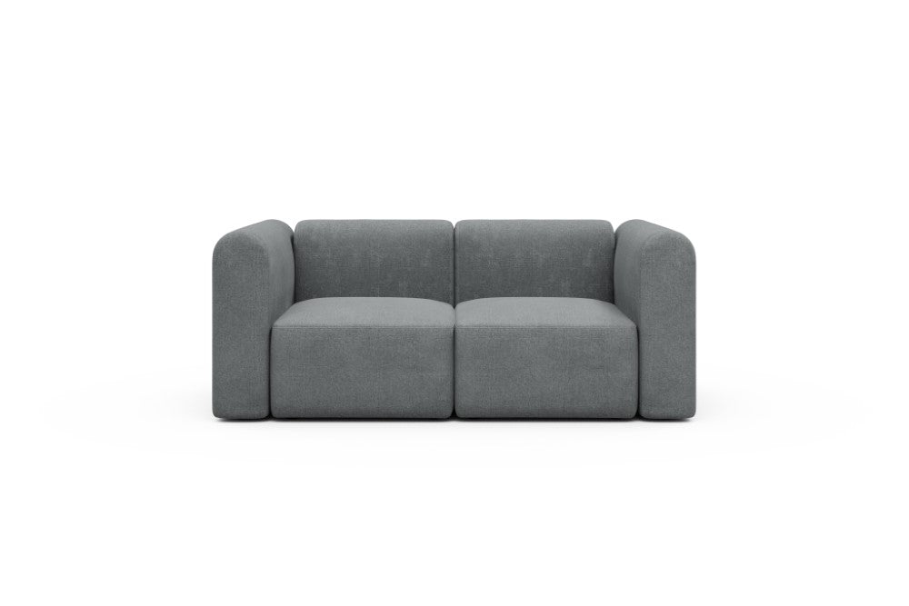 Rund Modular Sofa - Configurations 1 - A2H - 194 x 97 cm - 2 Seater - 495 Casone Gravel Grey