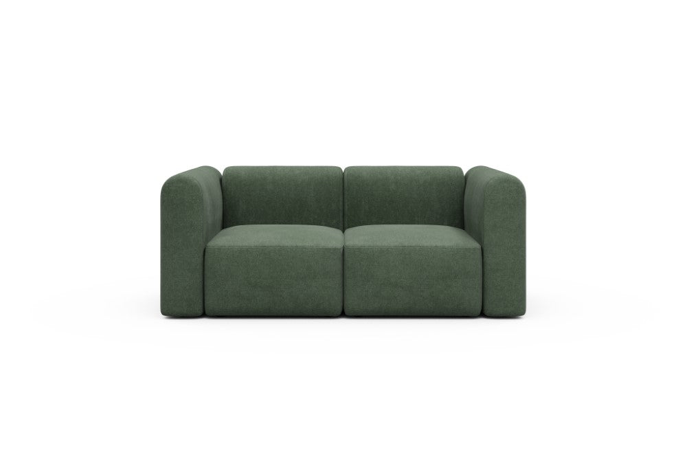 Rund Modular Sofa - Configurations 1 - A2H - 194 x 97 cm - 2 Seater - 498 Casone Forest Green