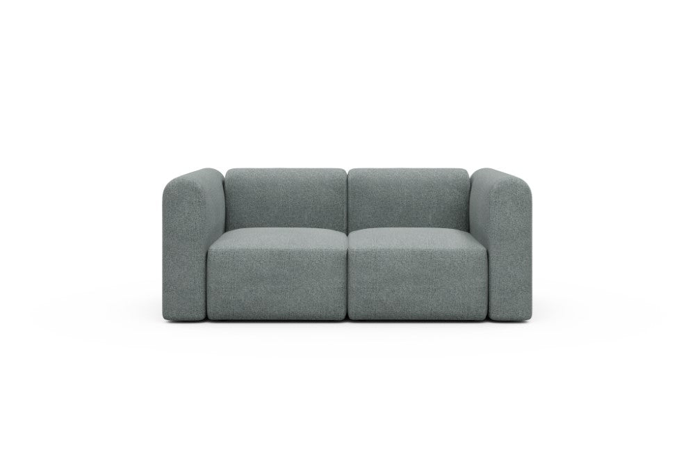 Rund Modular Sofa - Configurations 1 - A2H - 194 x 97 cm - 2 Seater - 499 Casone Light mixed Green