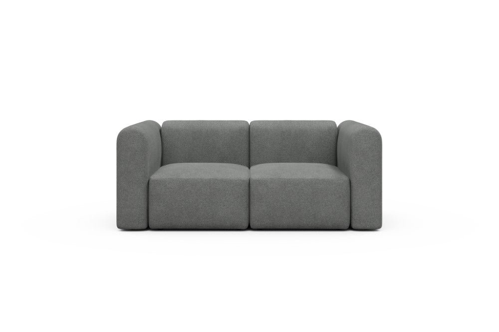 Rund Modular Sofa - Configurations 1 - A2H - 194 x 97 cm - 2 Seater - 533 Bouclé Ash Grey