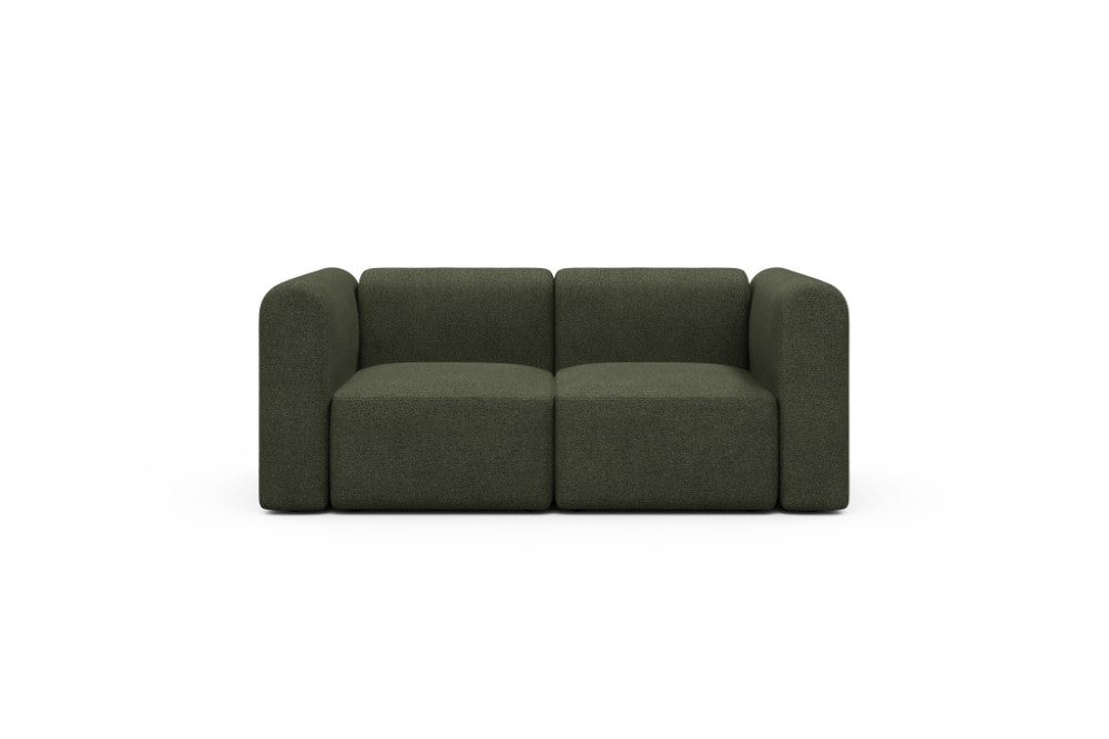 Rund Modular Sofa - Configurations 1 - A2H - 194 x 97 cm - 2 Seater - 535 Bouclé Forest Green