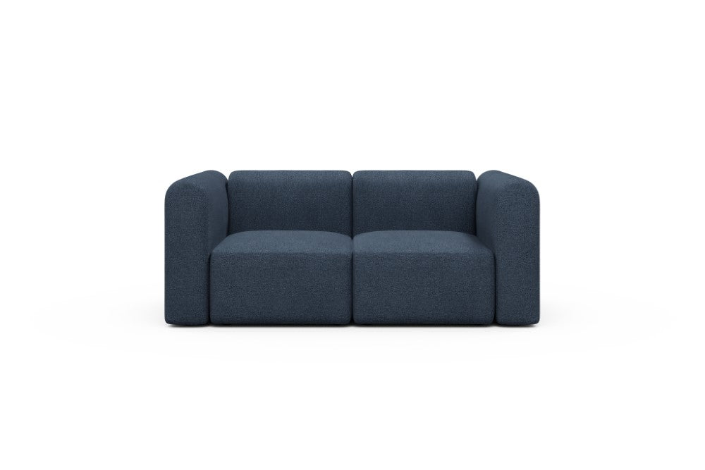 Rund Modular Sofa - Configurations 1 - A2H - 194 x 97 cm - 2 Seater - 537 Bouclé Blue