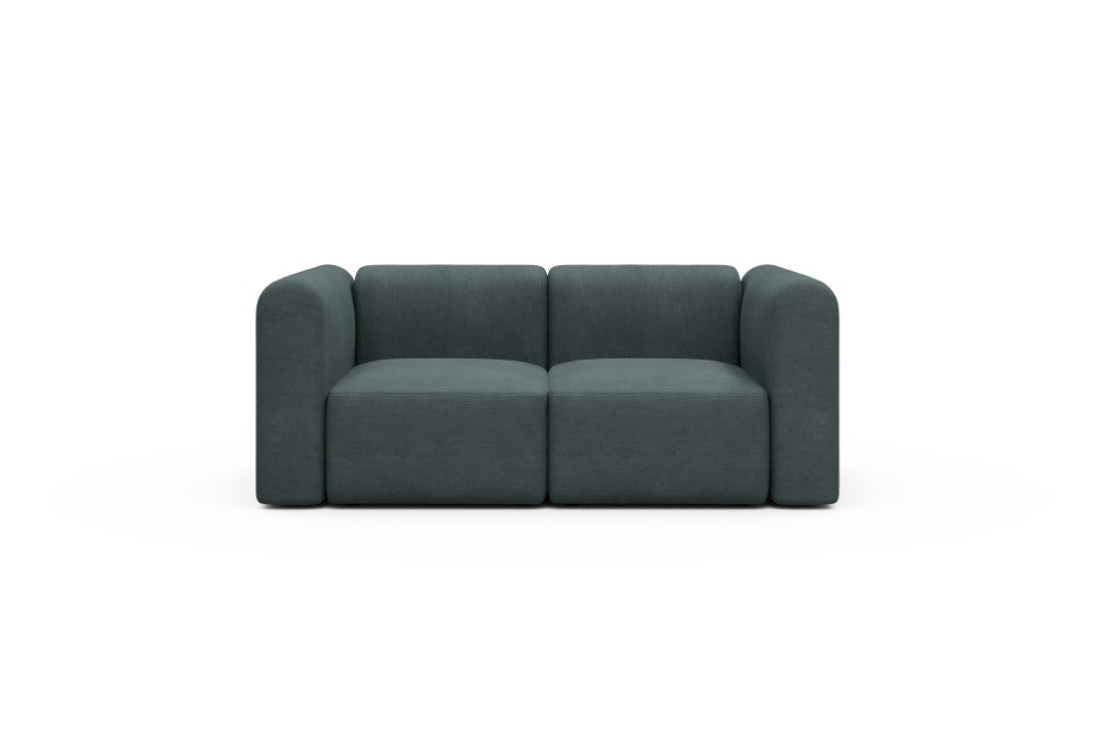 Rund Modular Sofa - Configurations 1 - A2H - 194 x 97 cm - 2 Seater - 573 Vivus Dusty Blue