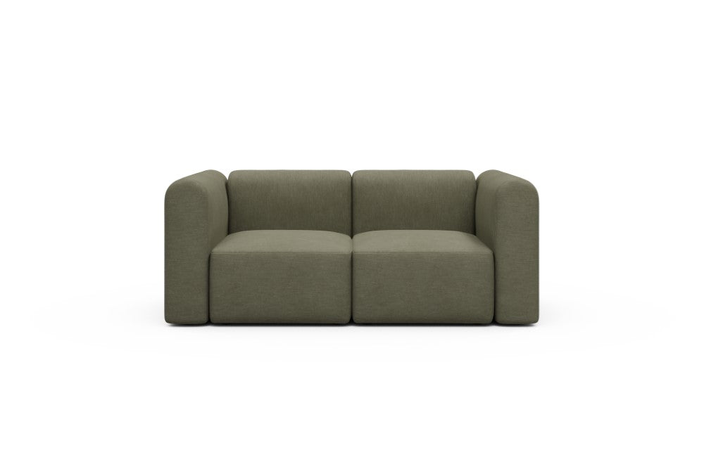 Rund Modular Sofa - Configurations 1 - A2H - 194 x 97 cm - 2 Seater - 575 Vivus Dusty Olive