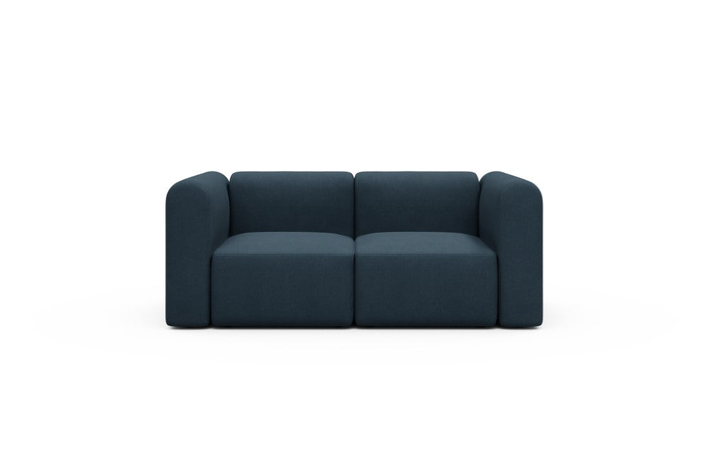 Rund Modular Sofa - Configurations 1 - A2H - 194 x 97 cm - 2 Seater - 580 Argus Navy Blue