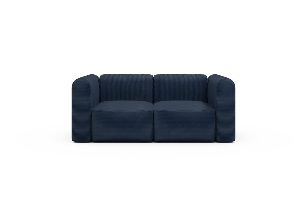 Rund Modular Sofa - Configurations 1 - A2H - 194 x 97 cm - 2 Seater - 591 Corduroy Midnight-Blue