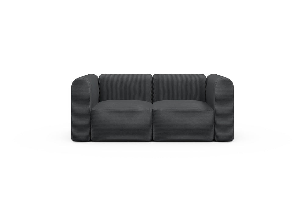 Rund Modular Sofa - Configurations 1 - A2H - 194 x 97 cm - 2 Seater - 593 Corduroy Graphite