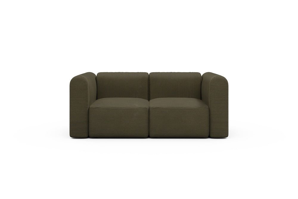 Rund Modular Sofa - Configurations 1 - A2H - 194 x 97 cm - 2 Seater - 599 Corduroy Olive