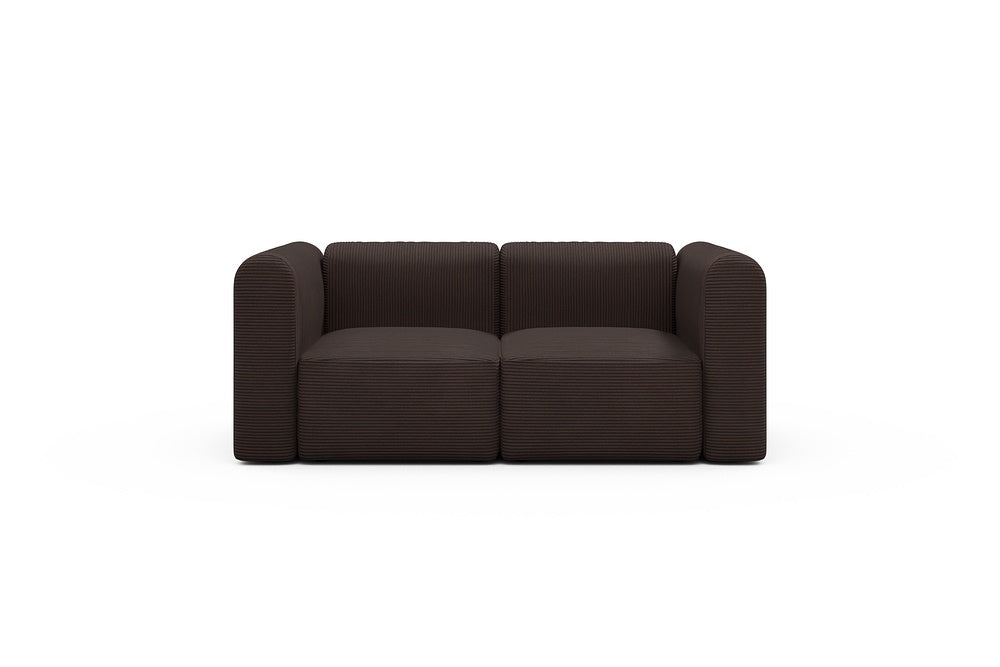 Rund Modular Sofa - Configurations 1 - A2H - 194 x 97 cm - 2 Seater - 600 Corduroy Cocoa