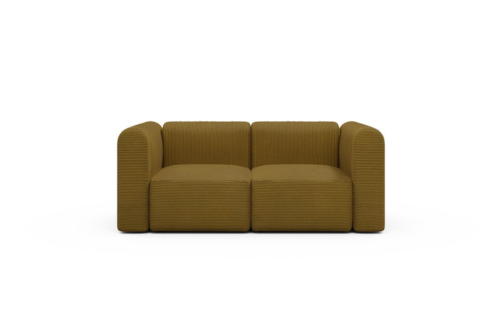 Rund Modular Sofa - Configurations 1 - A2H - 194 x 97 cm - 2 Seater - 601 Corduroy Ochre