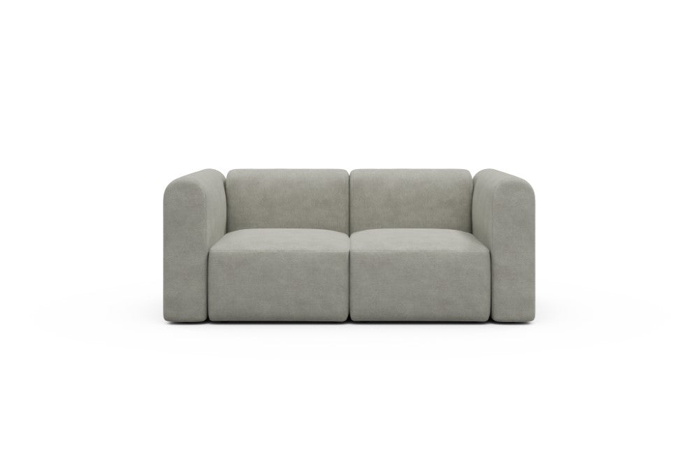 Rund Modular Sofa - Configurations 1 - A2H - 194 x 97 cm - 2 Seater - 773 Carreno Moon Stone White