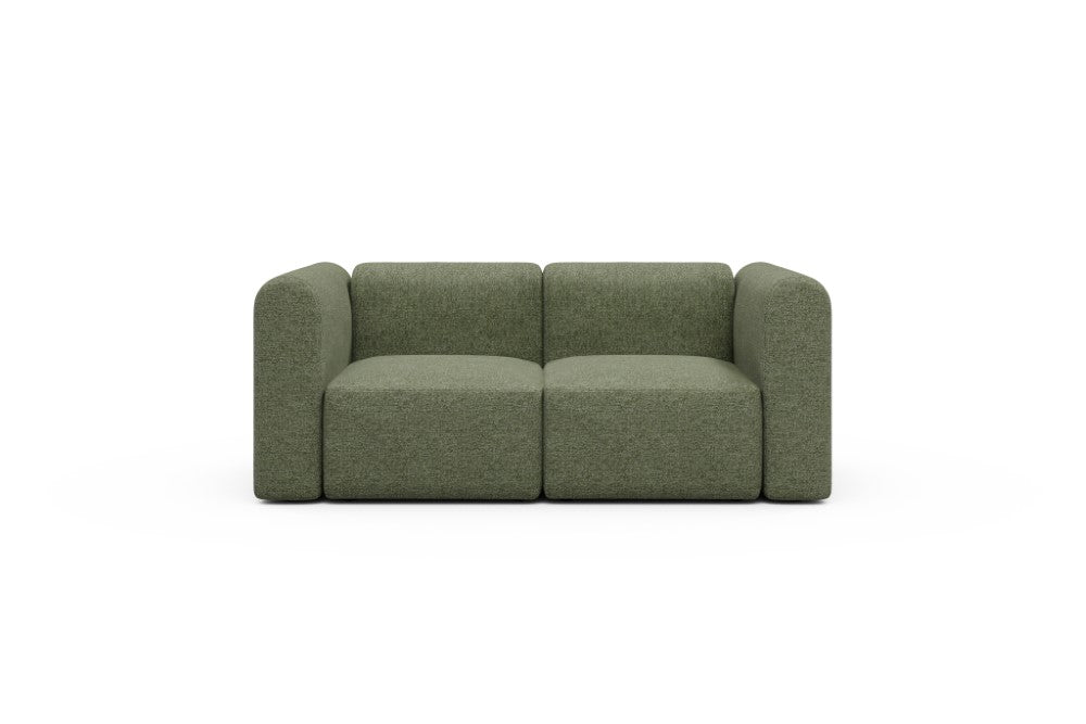 Rund Modular Sofa - Configurations 1 - A2H - 194 x 97 cm - 2 Seater - 775 Carreno Vivid Green