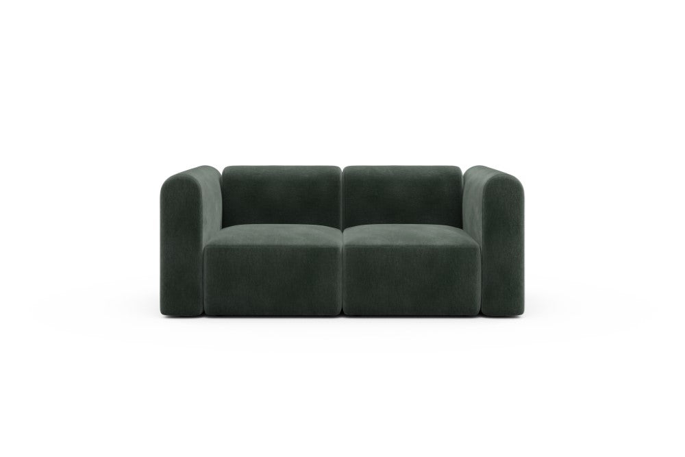 Rund Modular Sofa - Configurations 1 - A2H - 194 x 97 cm - 2 Seater - 814 Smooth Laural Green