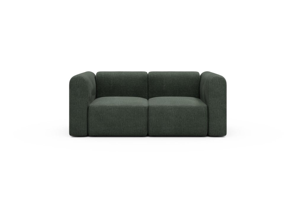 Rund Modular Sofa - Configurations 1 - A2H - 194 x 97 cm - 2 Seater - 818 Aivi Pine Green