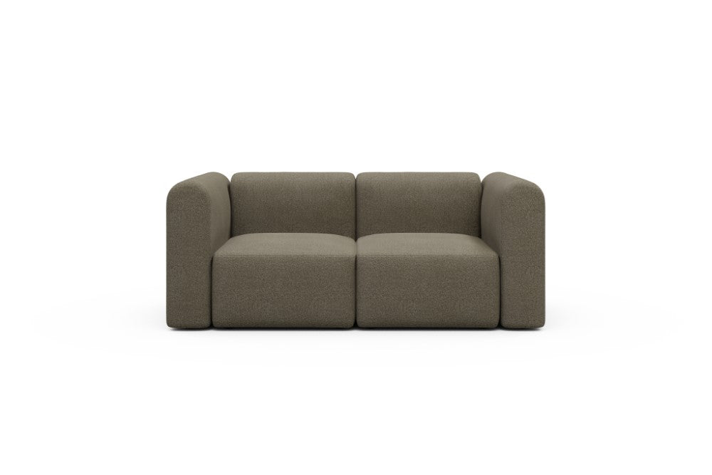 Rund Modular Sofa - Configurations 1 - A2H - 194 x 97 cm - 2 Seater - 850 Mahoga Caramel Grey