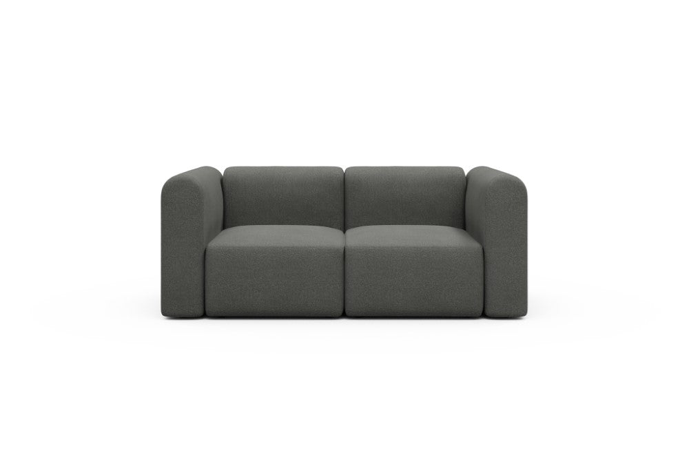 Rund Modular Sofa - Configurations 1 - A2H - 194 x 97 cm - 2 Seater - 852 Mahoga Seal Grey