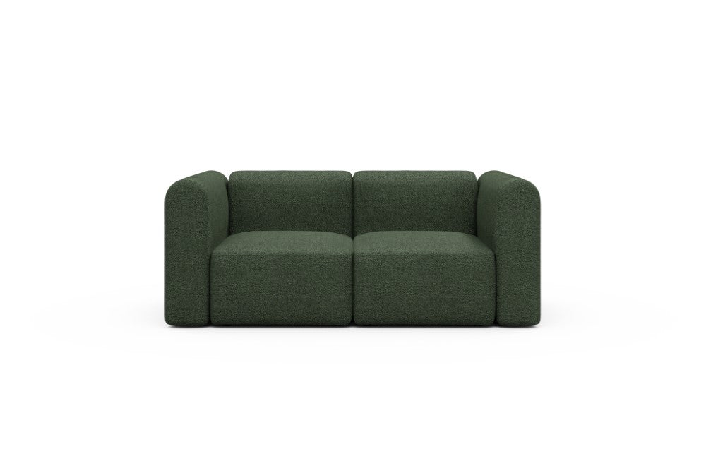 Rund Modular Sofa - Configurations 1 - A2H - 194 x 97 cm - 2 Seater - 869 Vanora Deep Green