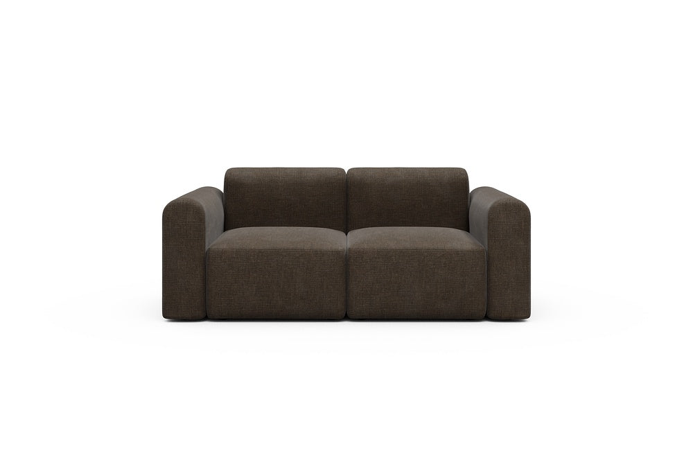 Rund Modular Sofa - Configurations 1 - A2L - 194 x 97 cm - 2 Seater - 411 Esina Cedar Brown