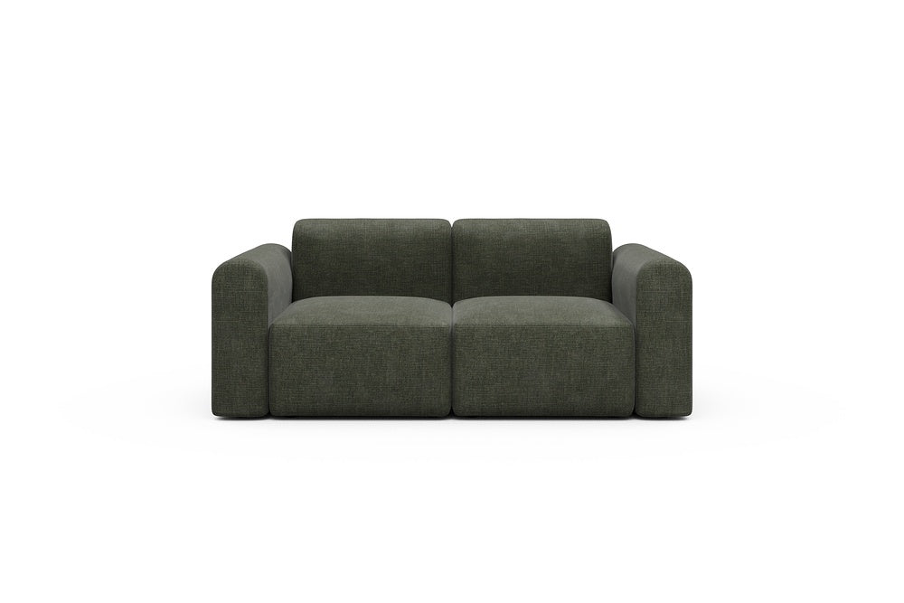 Rund Modular Sofa - Configurations 1 - A2L - 194 x 97 cm - 2 Seater - 413 Esina Olive Green