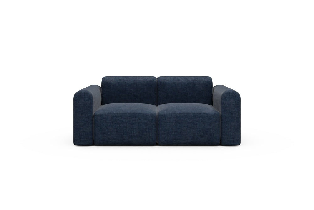 Rund Modular Sofa - Configurations 1 - A2L - 194 x 97 cm - 2 Seater - 414 Esina Indigo Blue